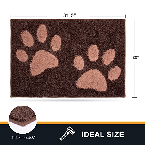 PURRUGS Dirt Trapper Door Mat 20" x 31.5", Non-Skid, Machine Washable, Beige M274527