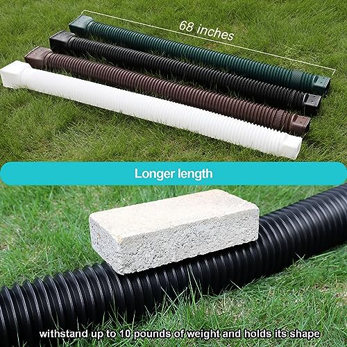 Rain Gutter Downspout Extensions Flexible 21 to 68 Inches, 4 Pack, Black C35807