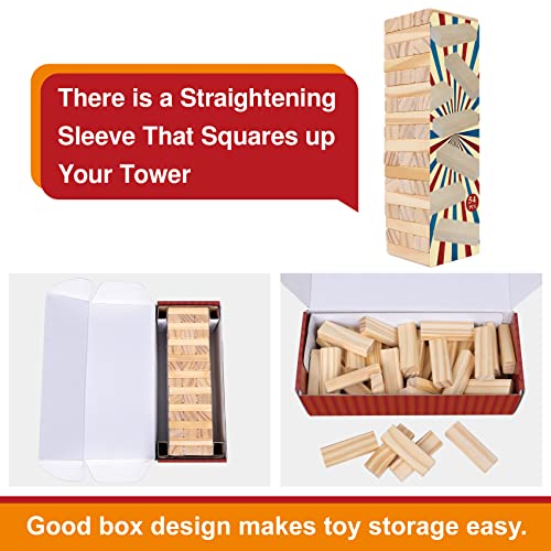 Classic Wooden Tumbling Tower Game with Carry Case L140583