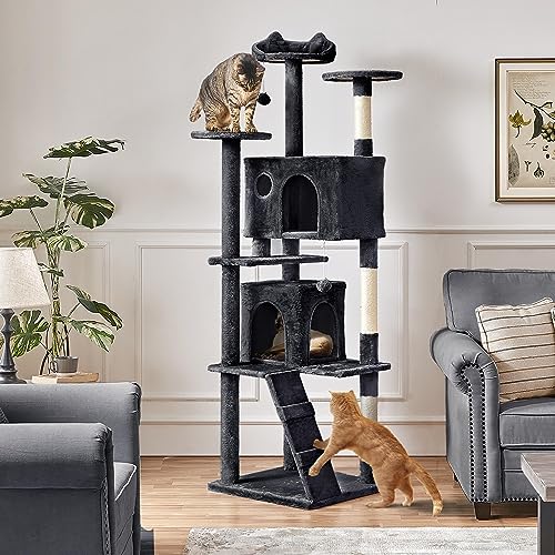 Yaheetech 54in Cat Tree Tower Condo Furniture with Scratch Post Y196