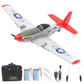 VOLANTEXRC RC Plane P51D Mustang RTF for Beginners, 2.4Ghz 2CH Remote Control Airplane Easy to Fly with Gyro Stabilization, Outdoor Hobby WWII Toy for Kids & Adults (Blue)