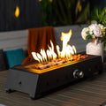 28" Tabletop Fire Pit, Outdoor Propane Gas Fire Pit with Quick Connect Joint, Glass Wind Guard & Lava Rock, Indoor Fire Pit Tabletop, Portable Tabletop Fireplace for Home Decor Patio Camping