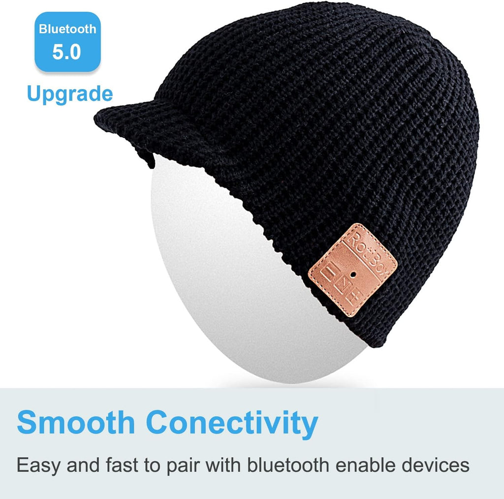 Rotibox Bluetooth Beanie Hat with Wireless Stereo Headphones, Black G263961