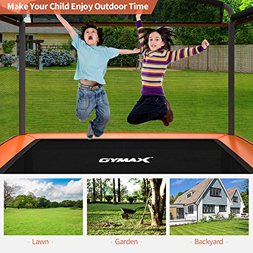 GYMAX 6FT Toddler Trampoline with Swing & Safety Net, Indoor/Outdoor C259094