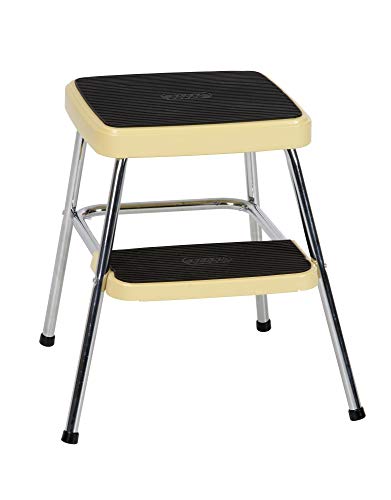 COSCO Stylaire Retro 1-Step Steel Step Stool Yellow N501