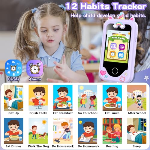 Kids Phone for Girls, Touchscreen Toddler Smartphone Learning Toy with Camera I162