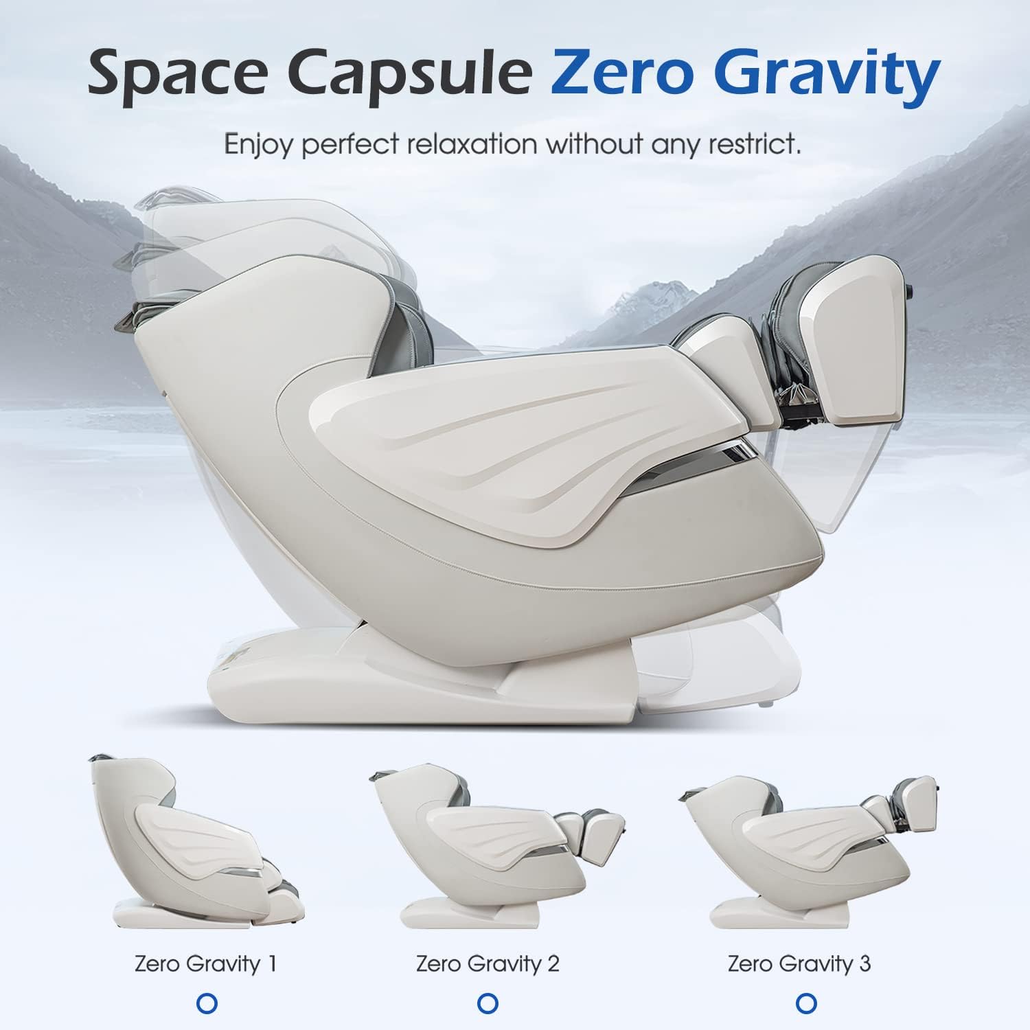 Zero Gravity Massage Chair with AI Voice and App Control, Gray J939