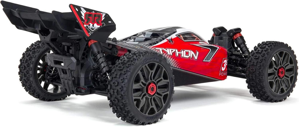 ARRMA 1/8 Typhon 4X4 V3 3S BLX Brushless Buggy RC Truck RTR, Red E199679