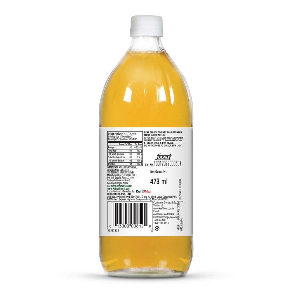 Heinz All Natural Apple Cider Vinegar, 5% Acidity, 16 fl oz E126348
