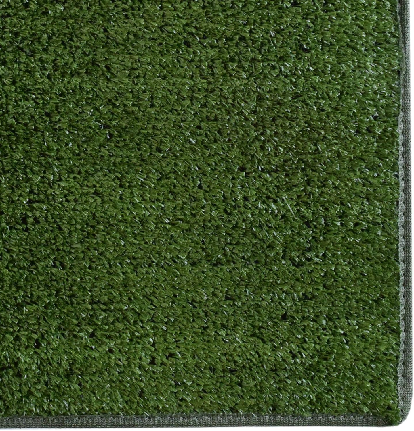 iCustomRug Indoor/Outdoor Turf Carpet, Lawn Green 4'X20' Low Pile Artificial Grass N93388