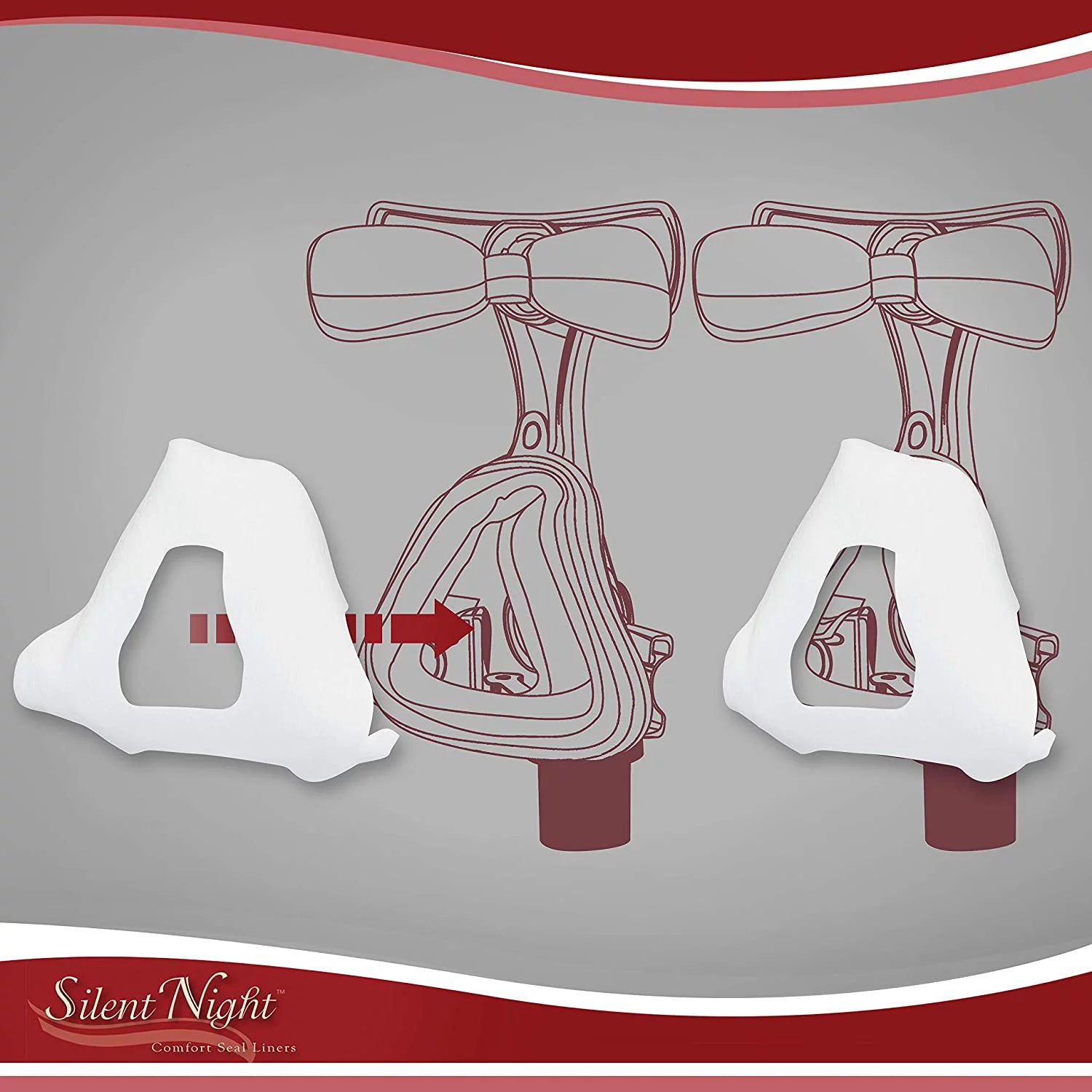 Silent Night Mask Liners Full Face Medium Z1556