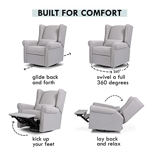 DaVinci Hayden Recliner and Swivel Glider in Shadow Grey H7752