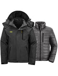 wantdo Men's Warm Winter Down Jacket Hooded Winter Coats Waterproof Snowboarding Coat