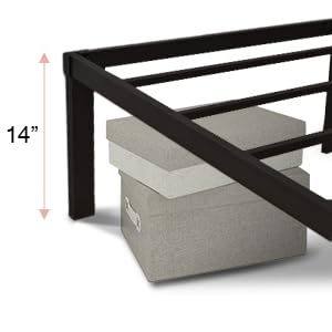 Queen Size 14 Inch Heavy Duty Steel Platform Bed Frame, Black U751645