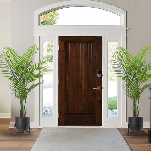 AnTing Artificial Areca Palm Plant 6FT, Faux Tropical Tree Indoor Decor (2 Pack) Z868