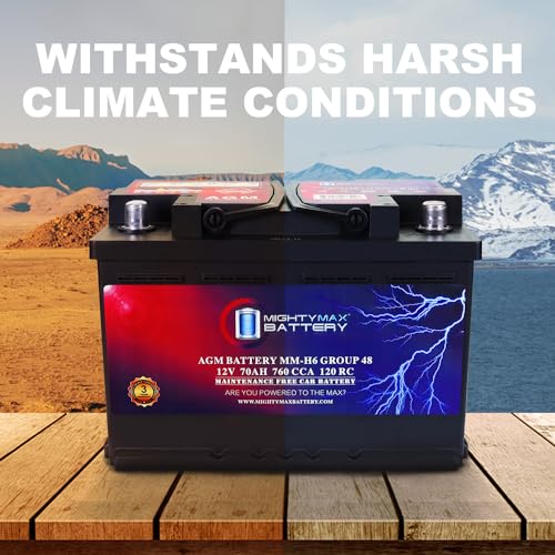 Mighty Max Battery MM-H5 Start and Stop Car Battery, Group Size 47, 12V 60AH AGM E158
