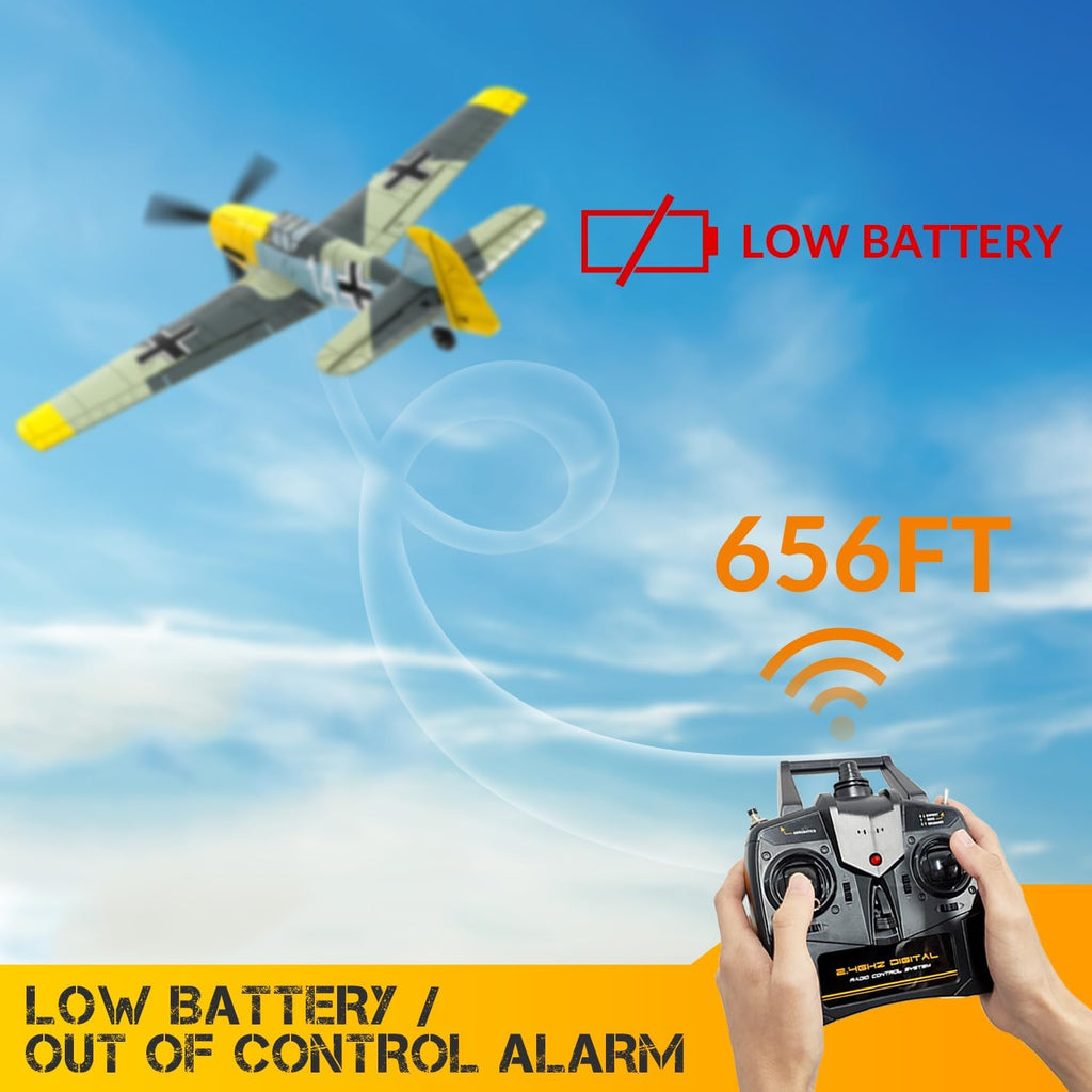 VOLANTEXRC RC Plane BF-109 & F4U Corsair Ready to Fly with Xpilot Stabilization X69559