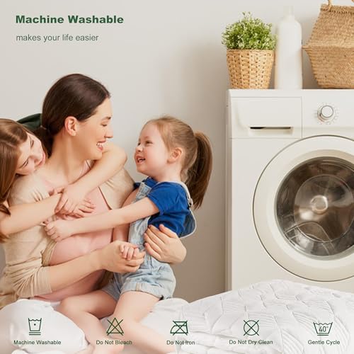 GRT Waterproof Mattress Protector Queen, Rayon Bamboo Cooling 3D Air Fabric, Deep Pocket Y9712
