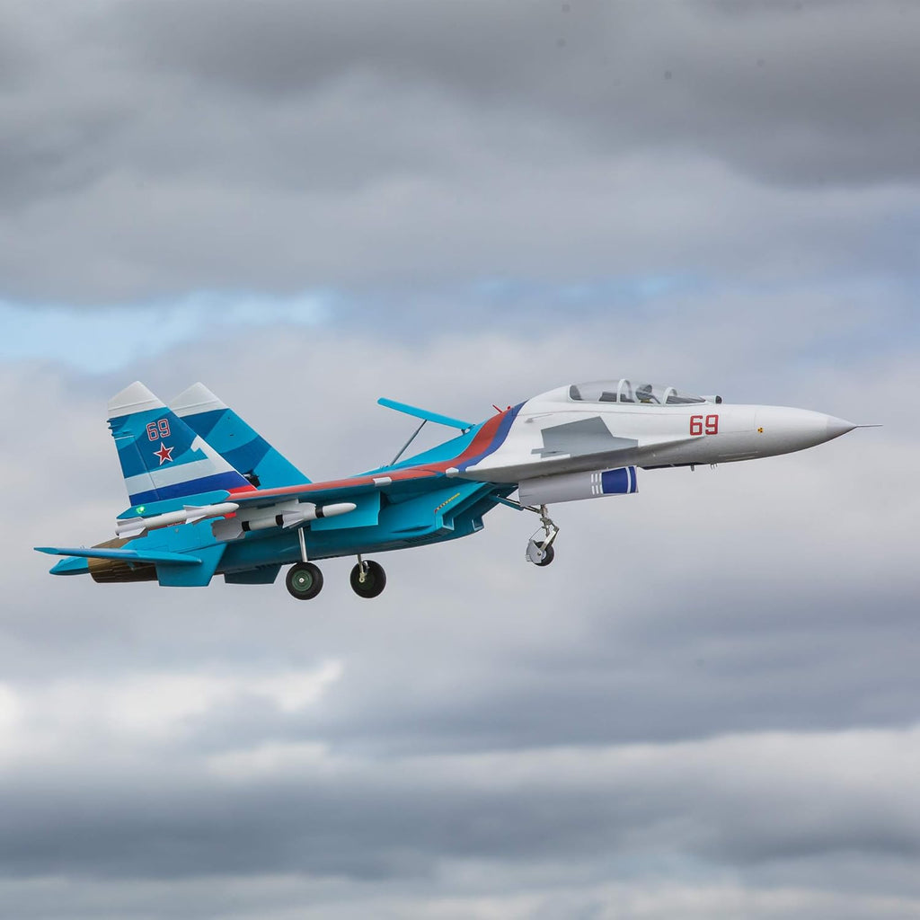 E-flite RC Airplane SU-30 Twin 70mm EDF BNF Basic 1100mm Y6635