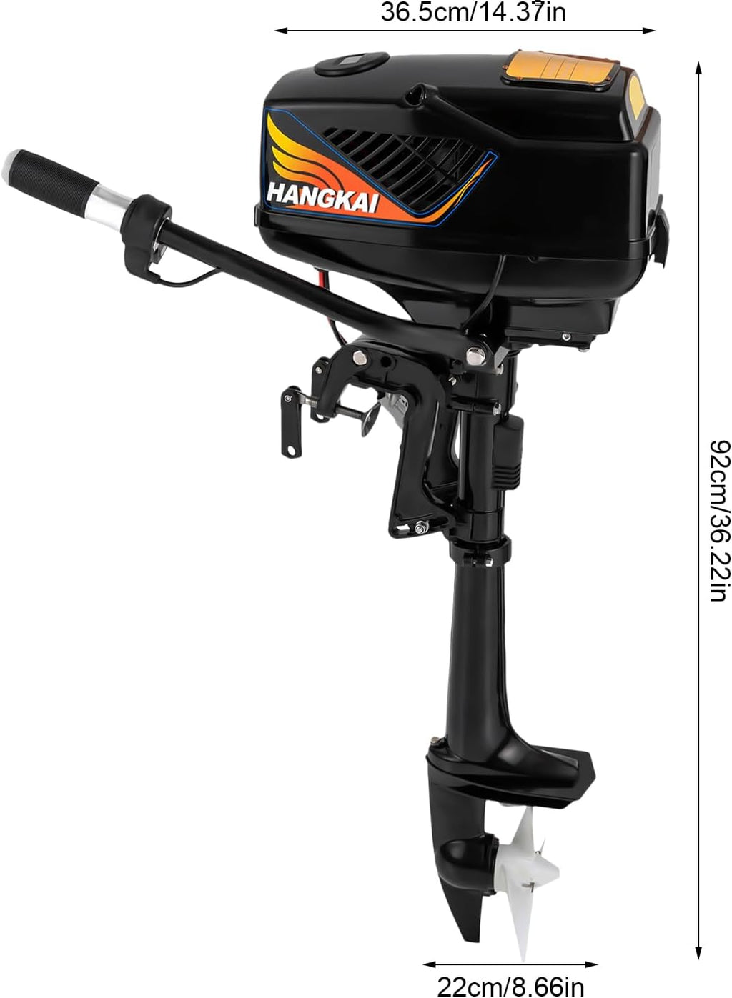 Short Shaft Electric Outboard Motor 1200W Brushless for Fishing Boats Kayak B3895