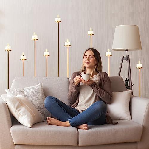 60'' Floor Candelabra Holder for 9 Arm Candlesticks, Black Metal F366