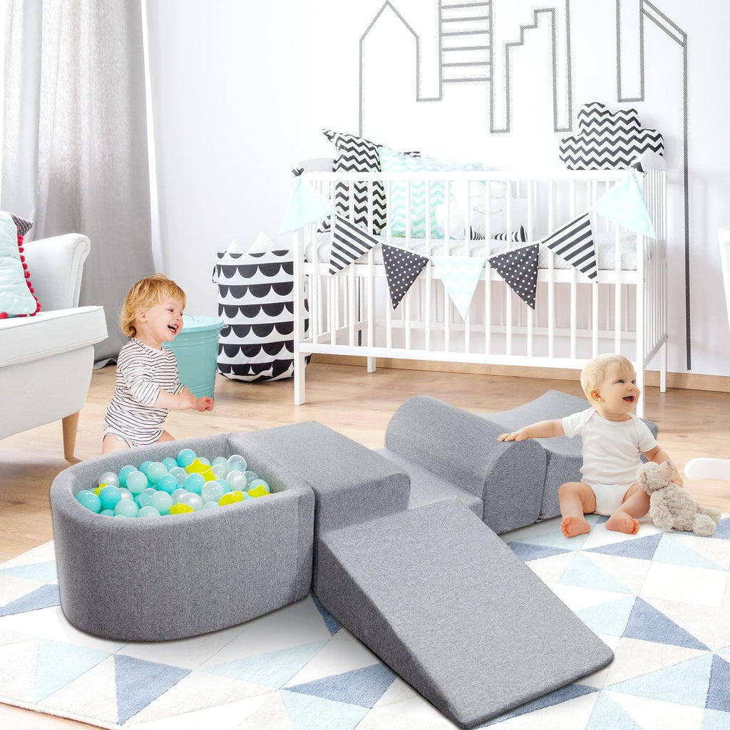 Soft Foam Climbing Blocks and Ball Pit for Toddlers W715712