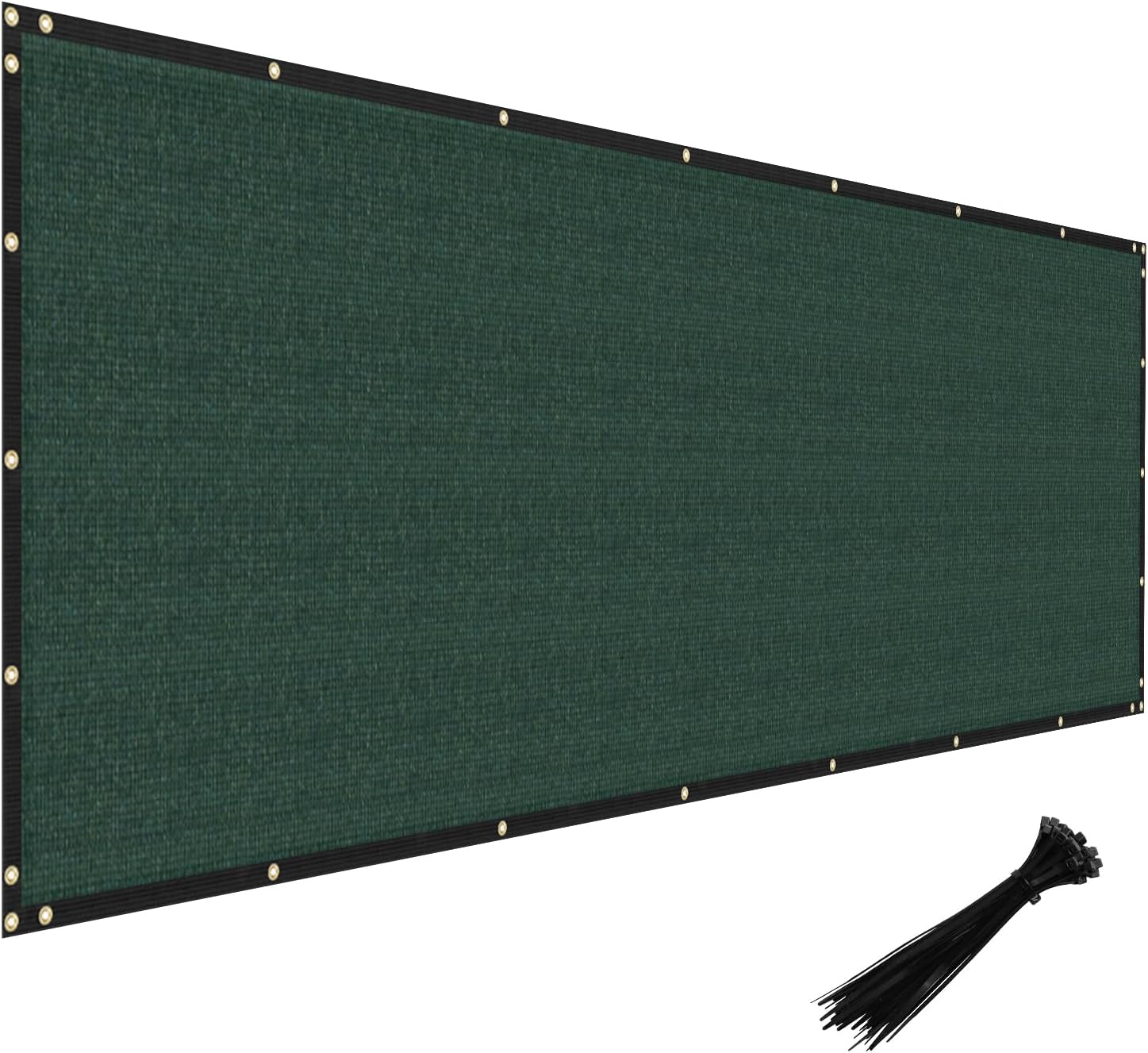 Privacy Fence Screen 5' x 26' Heavy Duty Windscreen Fencing Mesh Fabric Shade Cover for Garden Yard Pool Chain Link Fence, Green