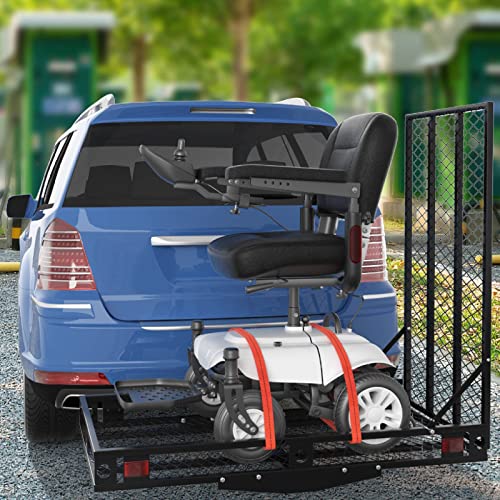 IRONMAX Hitch Cargo Carrier with Ramp, Heavy Duty Folding, 500LBS Capacity E7208