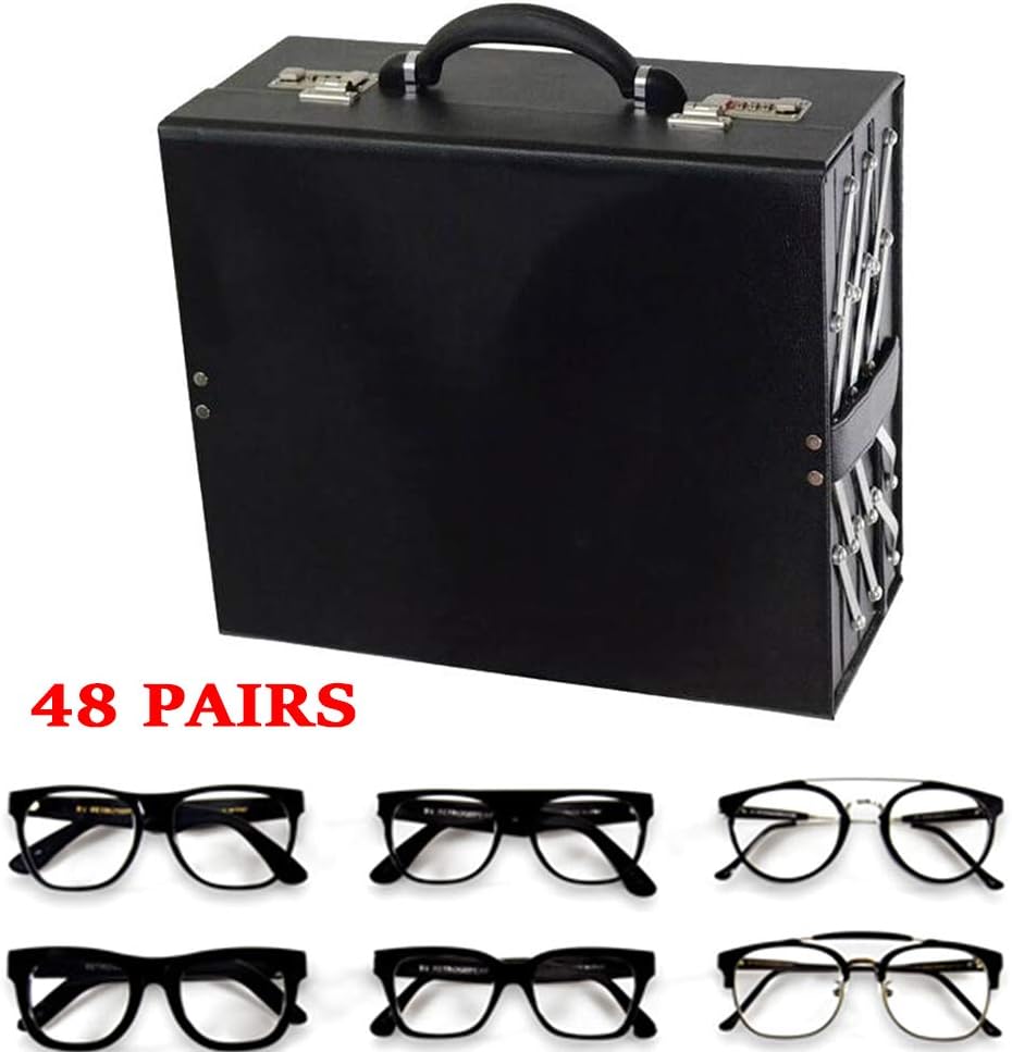TFCFL Sunglasses Organizer Storage Box with Clear Glass Lid, 48 Slots U6583