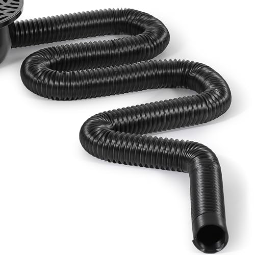 14" Catch Basin Kits Gutter Downspout Extensions, No Dig Deep Needed French Drain Kit with Flexible Pipe Extendable from 2.3ft to 8ft for Rainwater Drainage