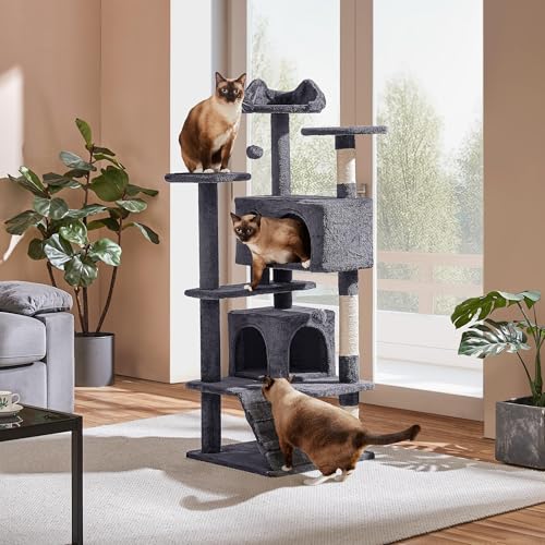 Yaheetech 54in Cat Tree Tower Condo Furniture with Scratch Post Y196