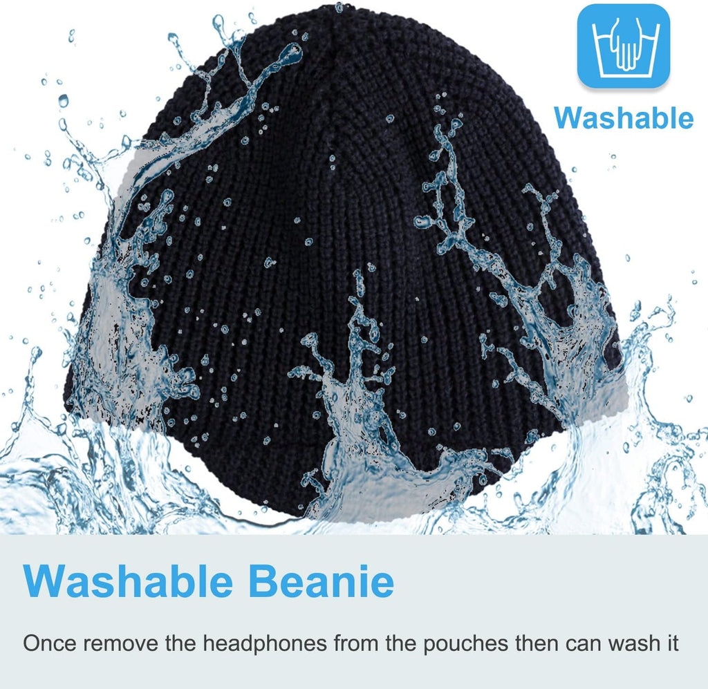 Rotibox Bluetooth Beanie Hat with Wireless Stereo Headphones, Black G263961