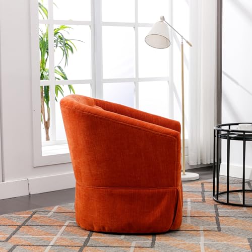 Swivel Accent Armchair with Skirt, Blue W1224