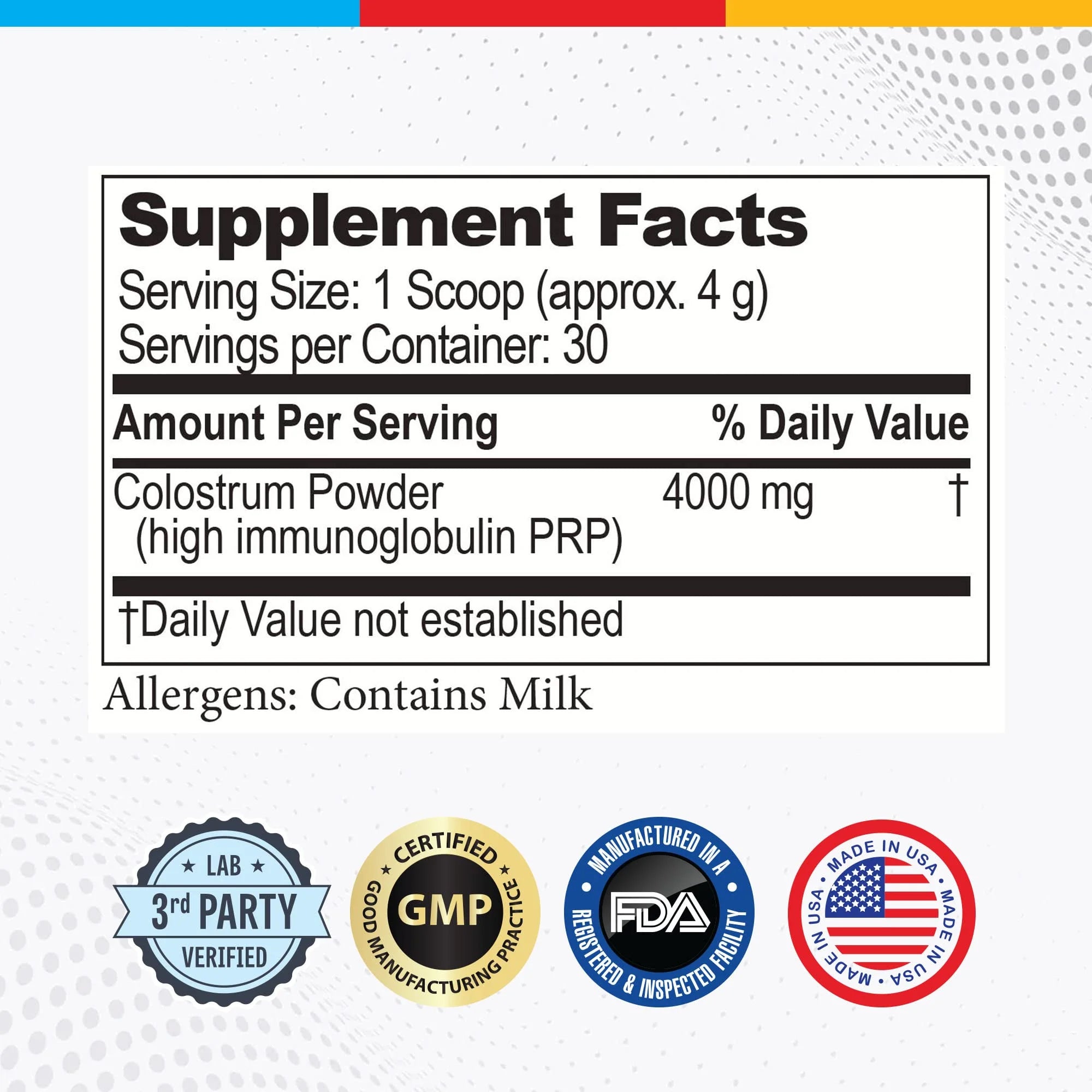 Brain Basics Ultra Pure Colostrum K70072