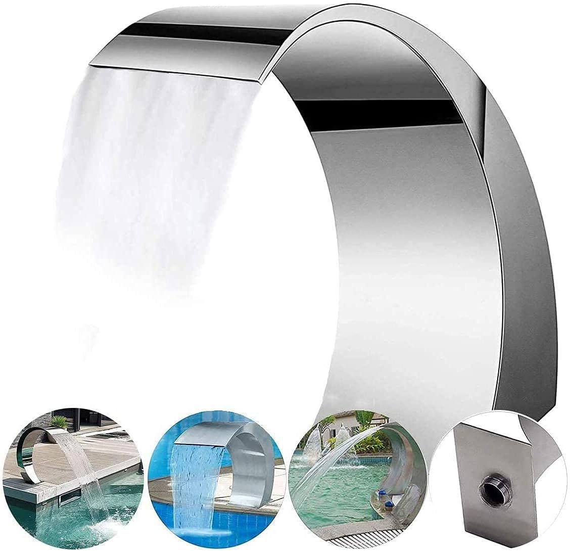 Stainless Steel Pool Waterfall Fountain for Outdoor Inground Pools P889