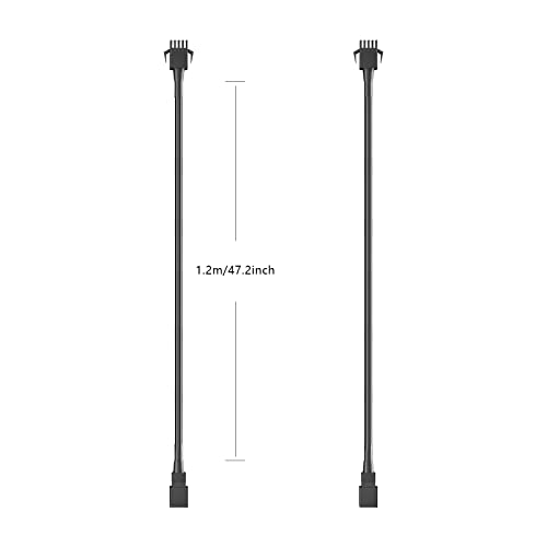 Rock Light Extension Wire 2 PCS 47 Inch 4 Pin LED Cable for Car Truck UTV ATV SUV F3684