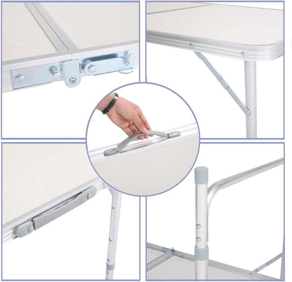 4FT Portable Folding Table White Z421719