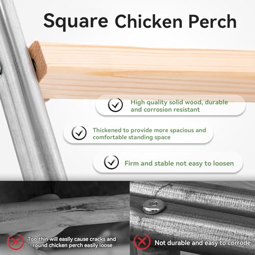 PETSFIT Chicken Coop Run with Anti-Rust Durable Steel, Large Walk-in Poultry Cage for Yard Z6201