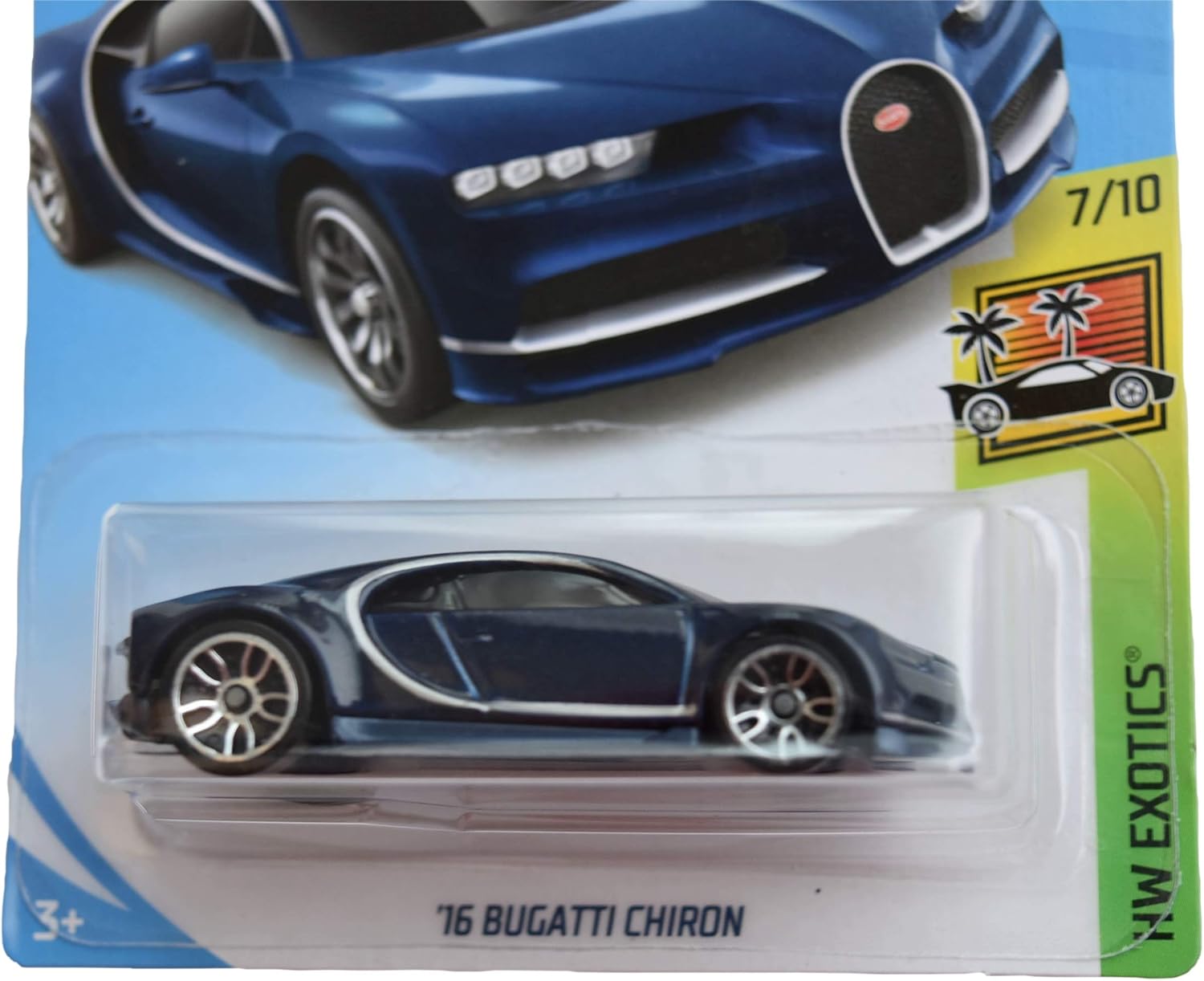 Hot Wheels Exotics Bugatti Chiron 236/250 Blue I992697