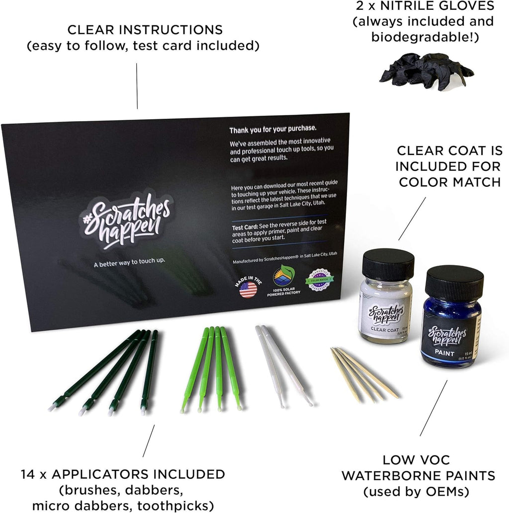 ScratchesHappen Exact-Match Touch Up Paint Kit for Porsche Black (041/A1) X574