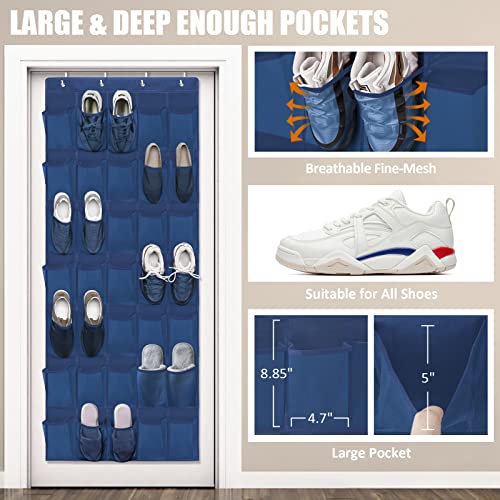 Over The Door Shoe Organizer 35 Mesh Pockets Hanging Rack H529