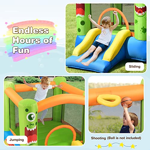 DORTALA Inflatable Bounce House with Slide, Basketball Rim, for Kids X531