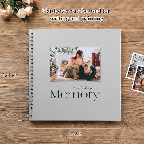 potricher 10 x 10 Inch DIY Scrapbook Album 40 Pages Hardcover Kraft Paper U1353