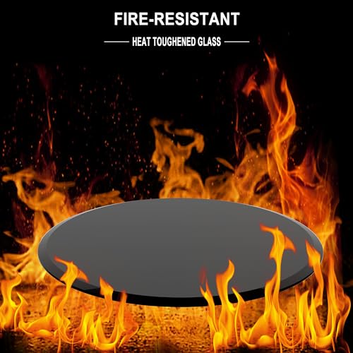 36" Round Tempered Glass Table Top, 1/4" Thick, Flat Polished Edge G2562
