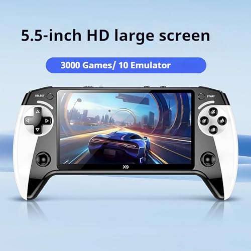 X9 Handheld Game Console 5.5" HD Retro Gaming Player with 3000 Games U952696