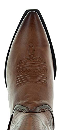 Soto Boots Men's Burnished Snip Toe Cowboy Boots Tan H50030 Q24181