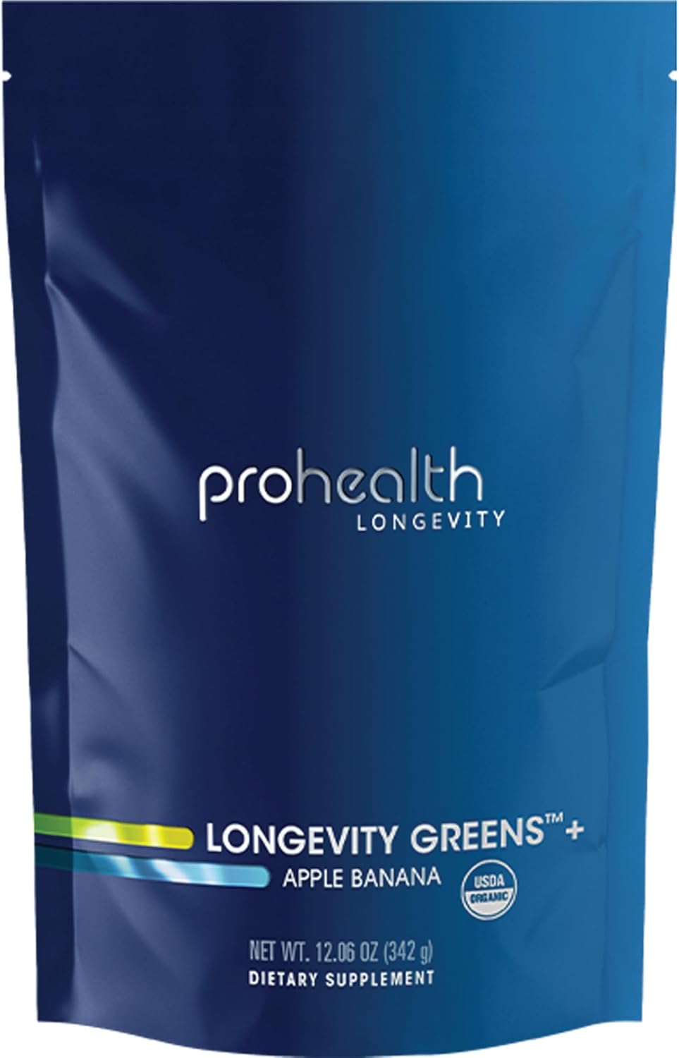 ProHealth Longevity Greens- Delicious Organic Healthy Greens for Energy & Aging. Gut Health Digestive Enzymes, Multi Vitamin, Pre/Probiotics, Oat Fiber, Inulin. GMP Certified Greens Powder 30 Servings