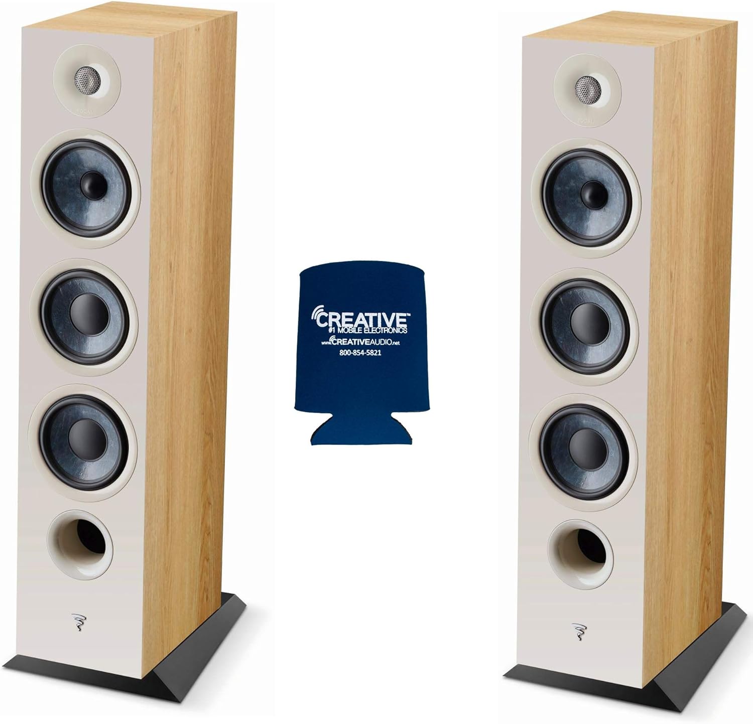 Focal Chora 826 3-Way bass Reflex floorstanding Speakers, Light Wood