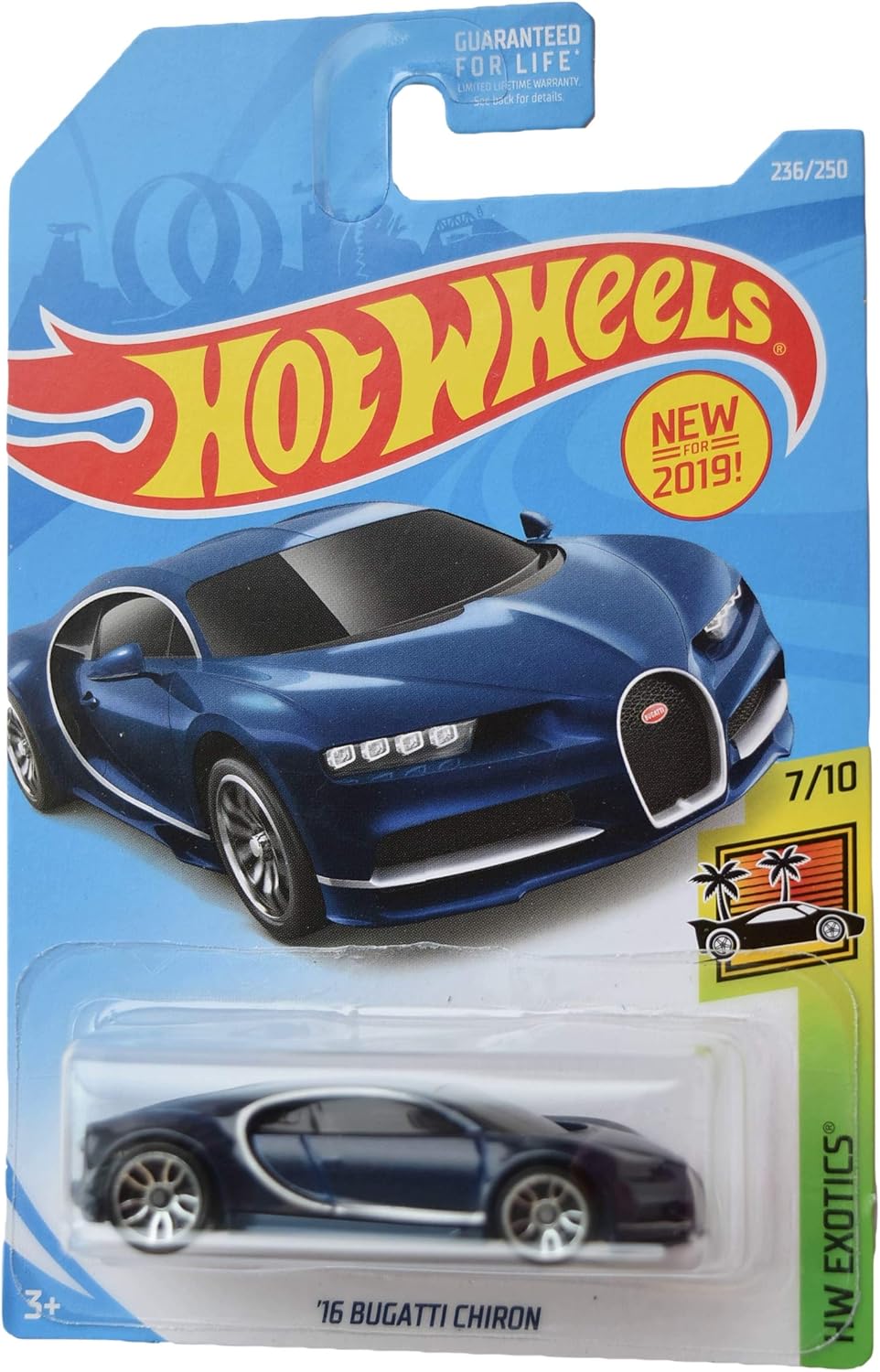 Hot Wheels Exotics 7/10 '16 Bugatti Chiron 236/250, Blue