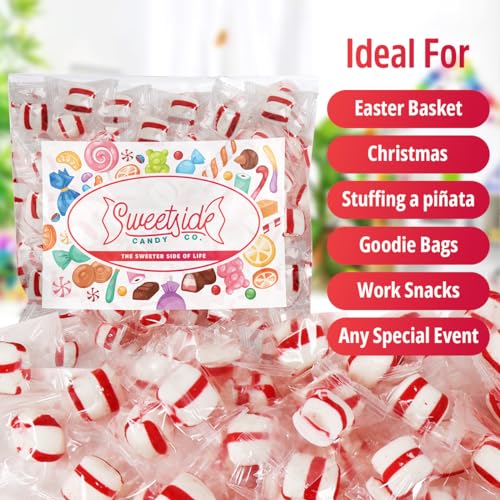 Soft Peppermint Candy Mints, 5lb Bulk Individually Wrapped N686815